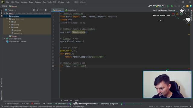 APRENDE A EJECUTAR VISION E INTELIGENCIA ARTIFICIAL EN PAGINAS WEB DESDE CERO | Python OpenCV Flask смотреть онлайн