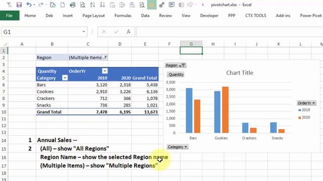Link Excel Chart Title to Cell with Pivot Table Filter смотреть онлайн