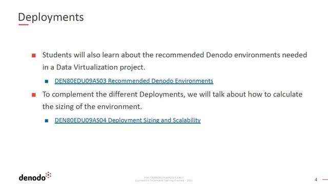 Denodo Deployment Configuration (Course Overview) смотреть онлайн