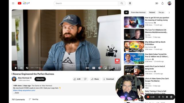 Stop That Orange Flash | How To Get Success On YouTube | @AlexHormozi смотреть онлайн