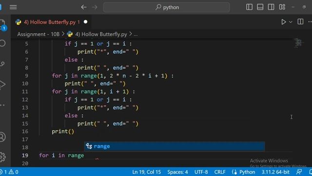 Hollow Butterfly | Assignment - 10B | Python | CCBP 4.0 | Newly Added Question смотреть онлайн