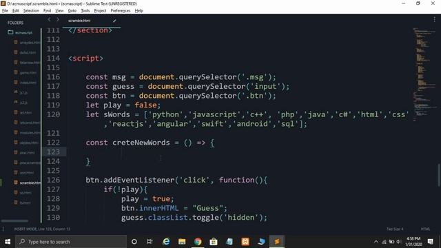 JavaScript Word Scramble Game | Guess The Word Game in JavaScript in 2020 смотреть онлайн