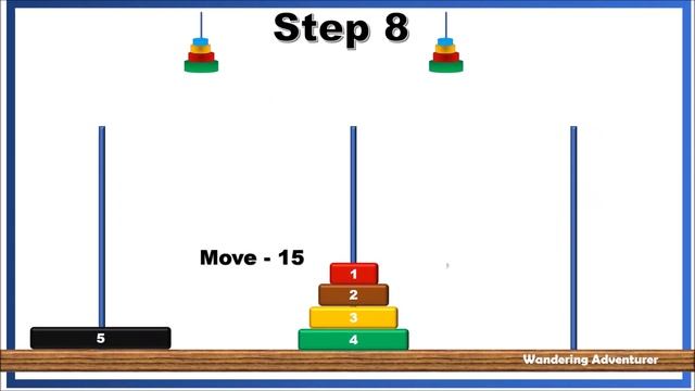 Tower of Hanoi | Five Rings |Disks Solution смотреть онлайн