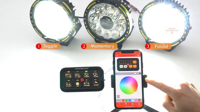 Auxbeam AR-800 Newest 8 Gang Multi-function RGB Switch Panel System with Bluetooth Controlled смотреть онлайн