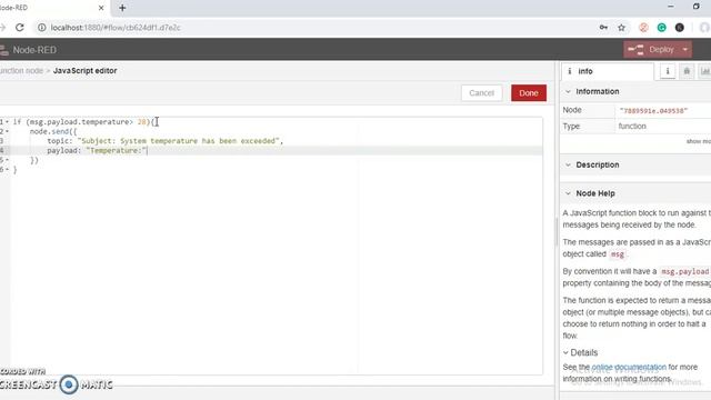 Sending email alerts from wireless sensors using Node-RED смотреть онлайн