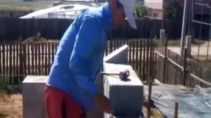 Кладка полистиролбетонных блоков﻿