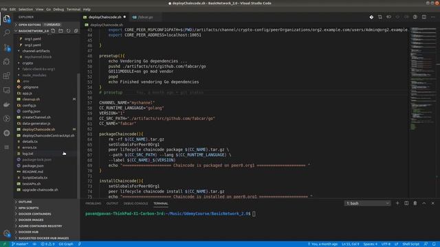 14. Chaincod Lifecycle - Package & Install chaincode - Create Network with Hyperledger Fabric v2.0 смотреть онлайн