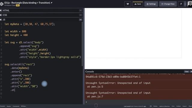 D3.js - Bar Graph with Transition effect смотреть онлайн