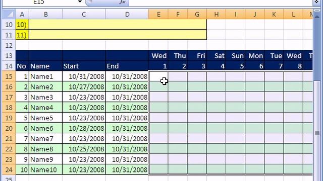 Excel MT142 p1: Custom Number Format & Conditional Formatting for Dates & Weekends смотреть онлайн