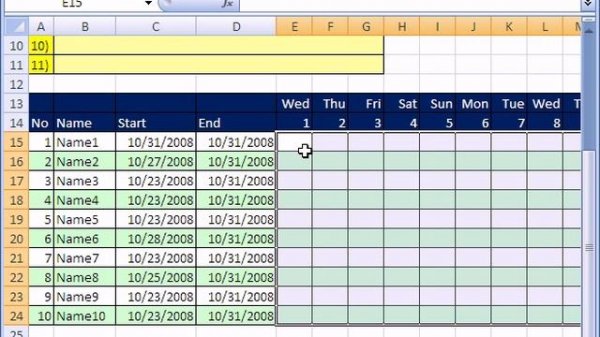 Excel MT142 p1: Custom Number Format & Conditional Formatting for Dates & Weekends