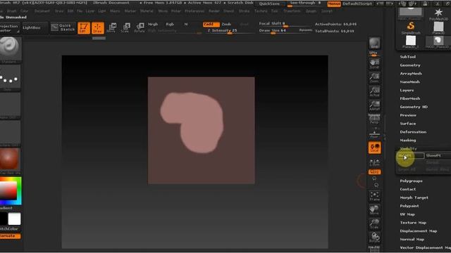 ZBrush как удалить часть плоскости смотреть онлайн