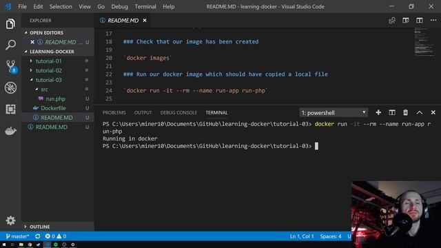 Learning Docker 03 : Attaching volumes to containers смотреть онлайн