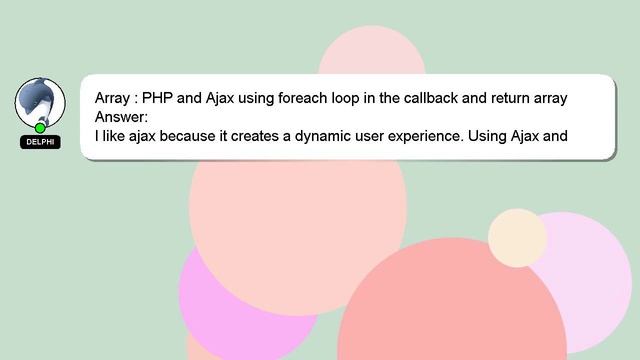 Array : PHP and Ajax using foreach loop in the callback and return array смотреть онлайн