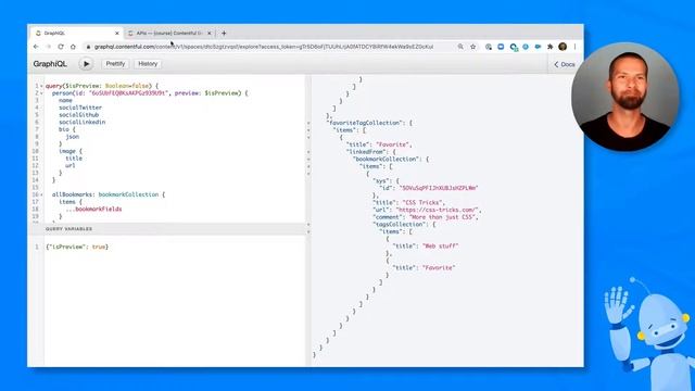 Previewing data with GraphQL query variables смотреть онлайн