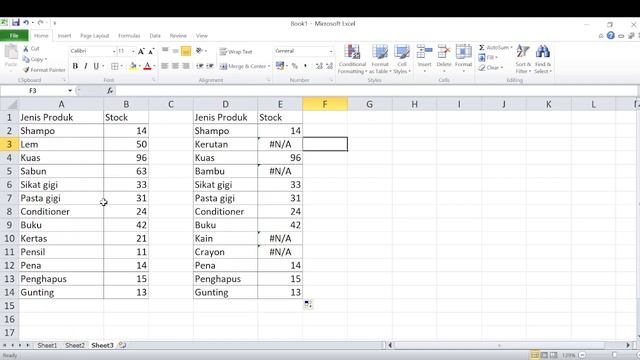 Tutorial Microsoft Excel cara mengatasi data Error #N/A dengan Rumus IFERROR смотреть онлайн