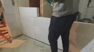 Перегородка толщиной 75 мм из газобетона d500. Своими руками