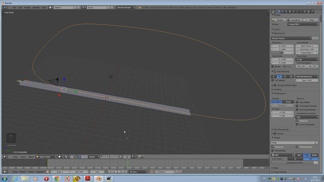 Уроки по Blender. Анимации по кривым. смотреть онлайн
