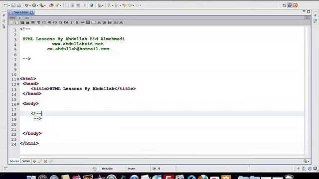 إحترف HTML في 46 دقيقة للأستاذ عبد الله عيد (تجميعية دروس ). смотреть онлайн