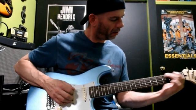 Em Atmospheric Blues Jam Squier Bullet Texas Blues Strat смотреть онлайн