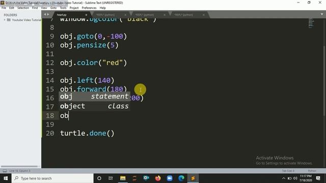 Heart Shape Using Python Turtle Graphics l KNOWLEDGE DOCTOR l Mishu Dhar смотреть онлайн