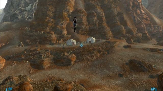 Fallout: New Vegas - Weird glitch. Walking on air at red rock canyon. смотреть онлайн