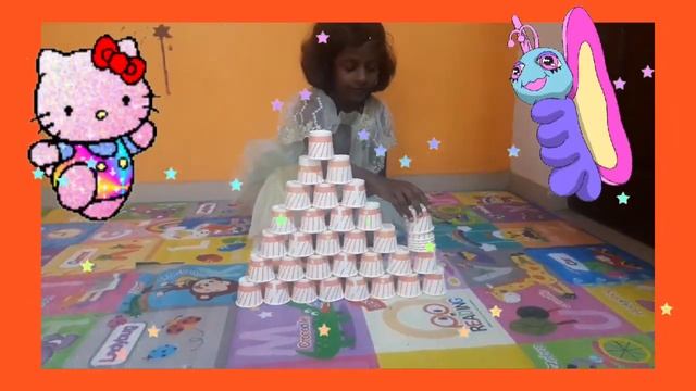 6 years old manjushri popped glass tower #indoor game #kids смотреть онлайн