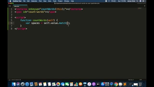 Count words as user type - Textarea and Javascript смотреть онлайн