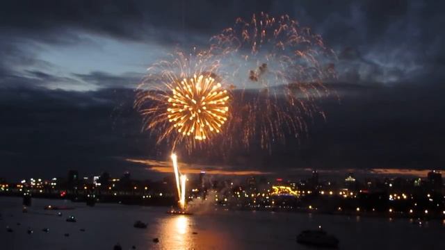 Салют на день города в Новосибирске 2017 (вид с левого берега) смотреть онлайн
