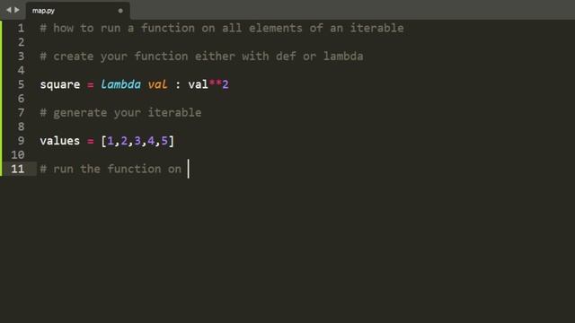 Python Tutorial: Running a Function on All Elements of an Iterable using map() смотреть онлайн