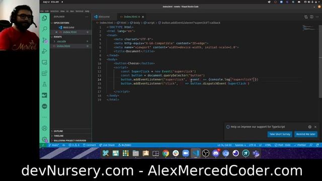 AM Coder - Browser/Node/Custom Javascript Events Masterclass смотреть онлайн