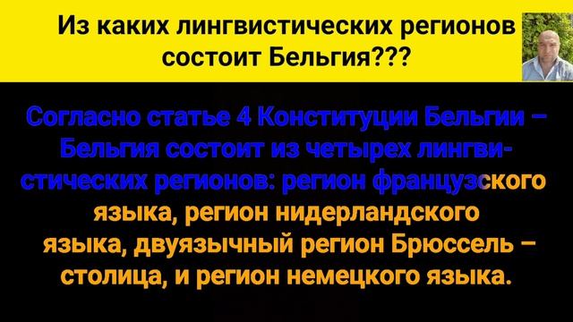 Из каких лингвистических регионов состоит Бельгия? смотреть онлайн