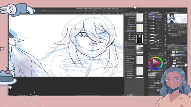 Sketch some genshin characters with me! [No voiceover, almost realtime sketching process]! смотреть онлайн