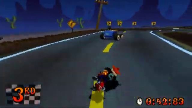 Crash Bandicoot 3: Warped Platinum Relics - Level 14 Road Crash смотреть онлайн
