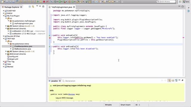 Part 1 | Make a Minecraft Bukkit/Spigot Plugin 1.8 | Tutorial | How to (Mojang) смотреть онлайн