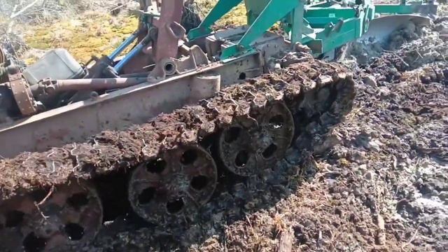 Пашем делянку двумя ТДТ-55А. смотреть онлайн