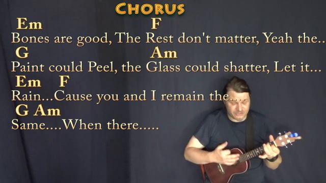 The Bones (Maren Morris) Ukulele Cover Lesson in C with Chords/Lyrics смотреть онлайн