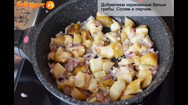 Паста с белыми грибами в сливочном соусе итальянский рецепт за 30 минут!❤ смотреть онлайн