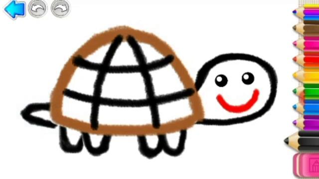 Живые Раскраски. Учим цвета. Черепаха. Мышка. смотреть онлайн