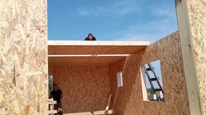 Одноэтажный дом из СИП панелей за 5 дней. Односкатная крыша из ондулина. СК Бобёр. Челябинск