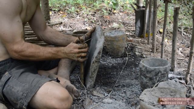 Primitive Technology- Tiled Roof Hut