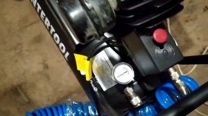 Компрессор 50 л, 3 кВт, 220 В, 10 атм, 500 л/мин, 2 цилиндра INTERTOOL PT-0016