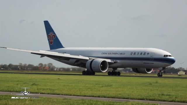China Southern Airlines Cargo Boeing 777-F1B B-2080 arrival at Amsterdam Schiphol Airport AMS EHAM смотреть онлайн