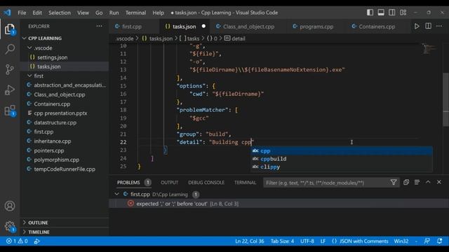 How to configure tasks for executing C/CPP in VS code. #vscode #visualstudiocode #cpp #debugging смотреть онлайн