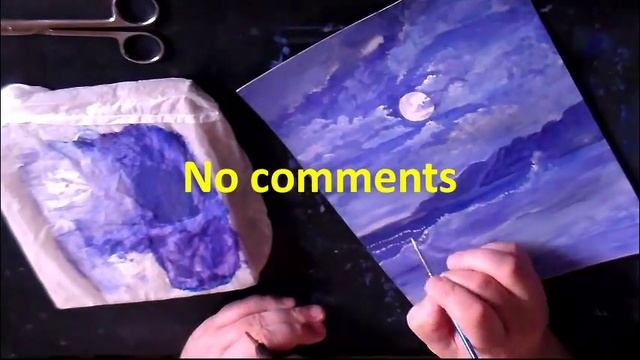 Как нарисовать море.. Морской пейзаж Как рисовать акрилом смотреть онлайн