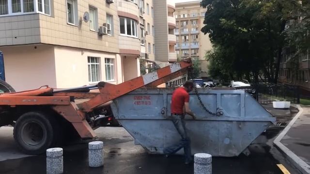 Вывоз мусора контейнером 8м3 смотреть онлайн