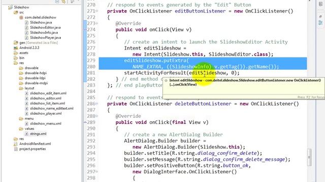 lesson12 16 Slideshow java Event listener for editButtons cli смотреть онлайн