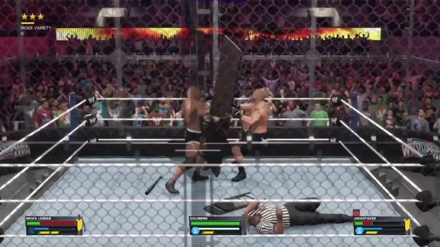 WWE 2K23 - Goldberg vs Brock vs Undertaker triple treat match смотреть онлайн