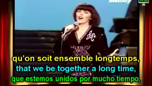 Mireille Mathieu Une Femme amoureuse English French Lyrics Paroles Translation Learn French смотреть онлайн