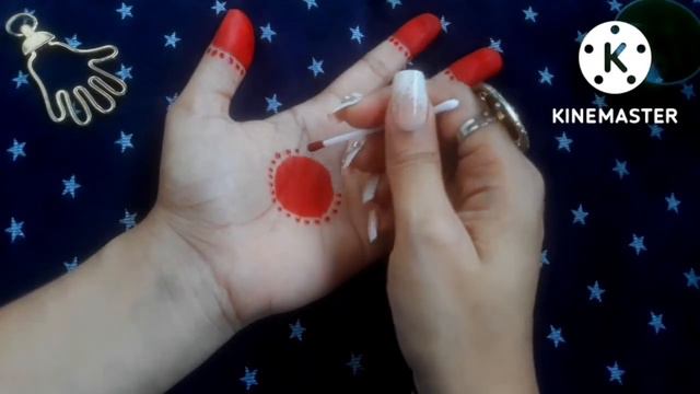 Unique Alta design for hand 😍 | Alta mehndi design for durga puja, diwali, wedding смотреть онлайн