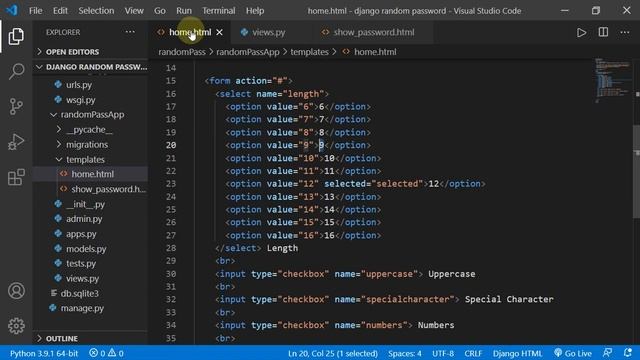 How To Generate Random Password in Django and Show it on Webpage as Dynamic Variable #5 смотреть онлайн